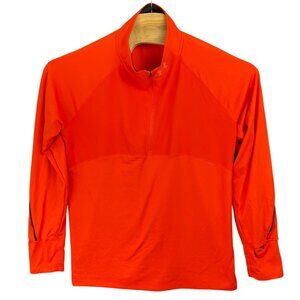 Under Armour ColdGear Shirt Men XL Orange 1/2 Zip Fitted Long Sleeve 1365662